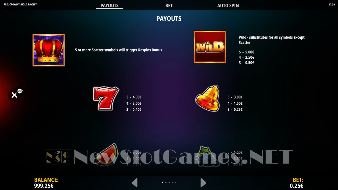 Reel Crown Hold & Win Slot Slot Image in Demo - pic. 4