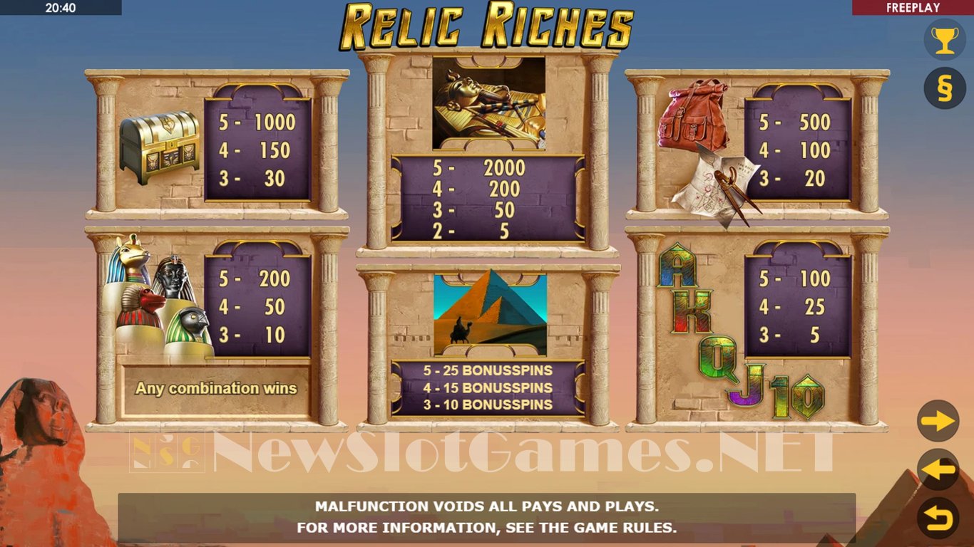 Relic Riches Slot Slot Image in Demo - pic. 6
