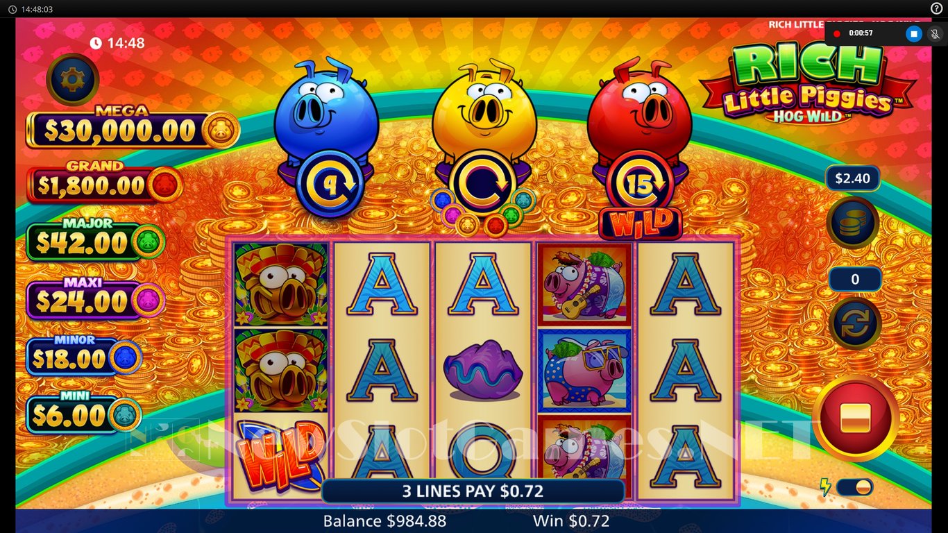 Rich Little Piggies Hog Wild Slot Slot Image in Demo - pic. 7