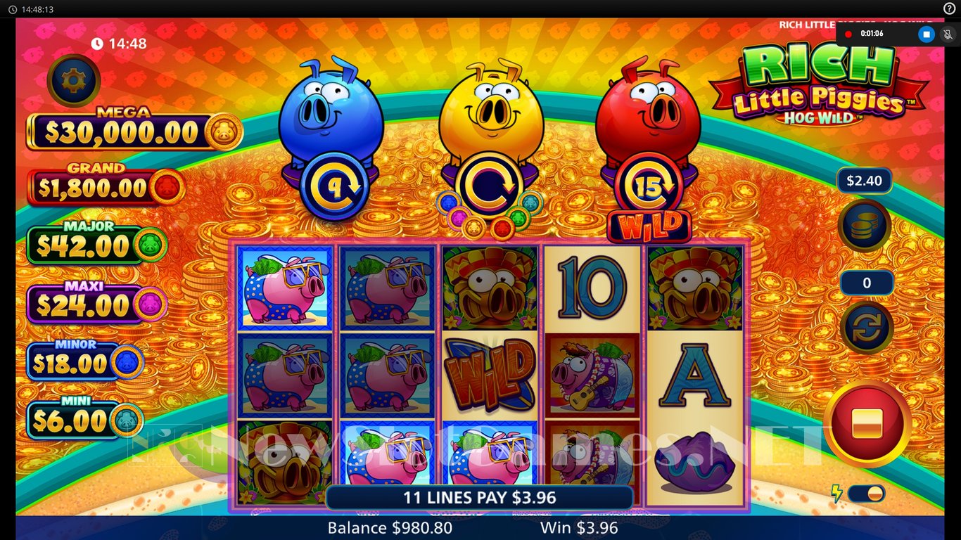 Rich Little Piggies Hog Wild Slot Slot Image in Demo - pic. 9