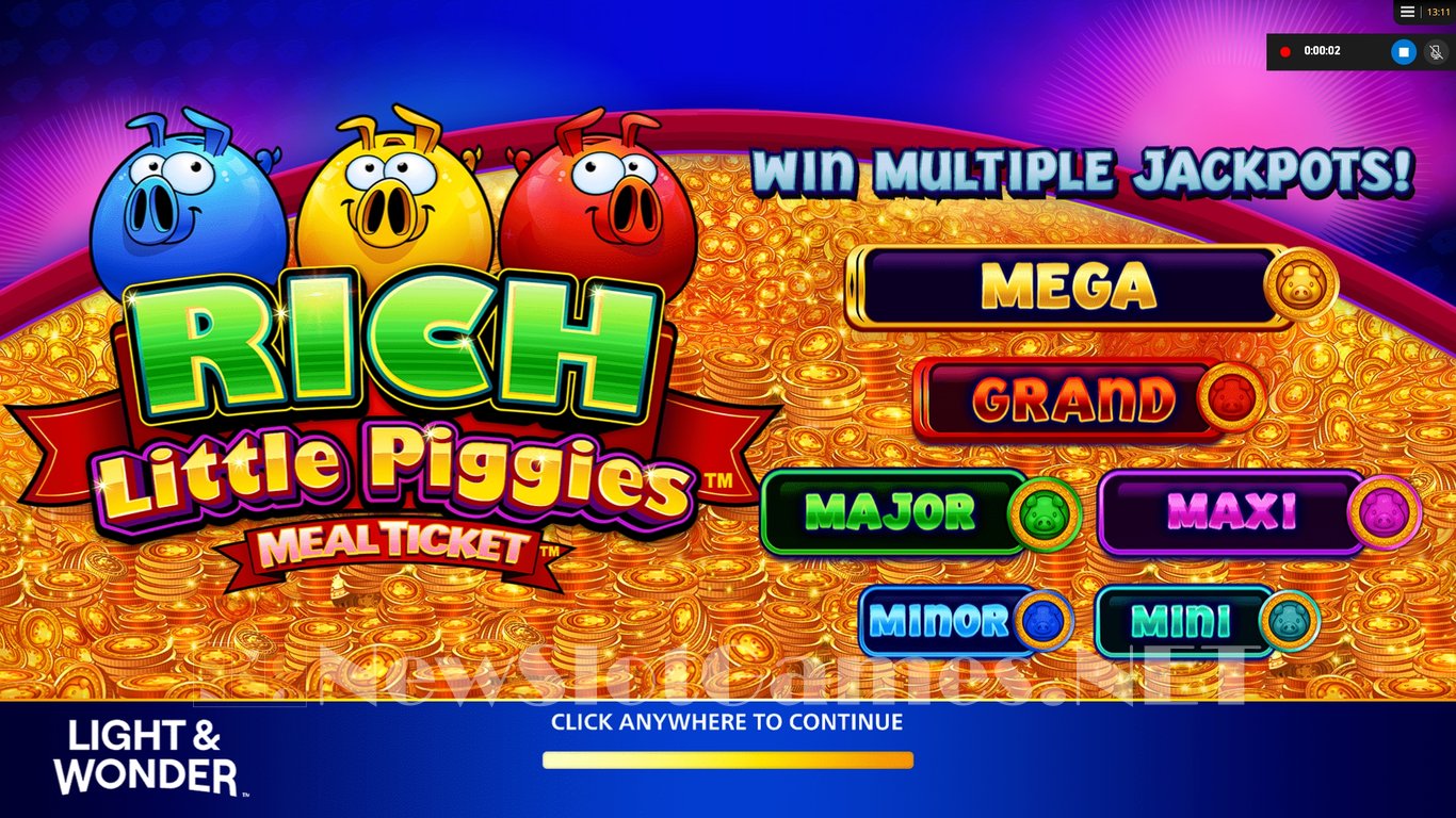 Rich Little Piggies Meal Ticket Slot Demo Image