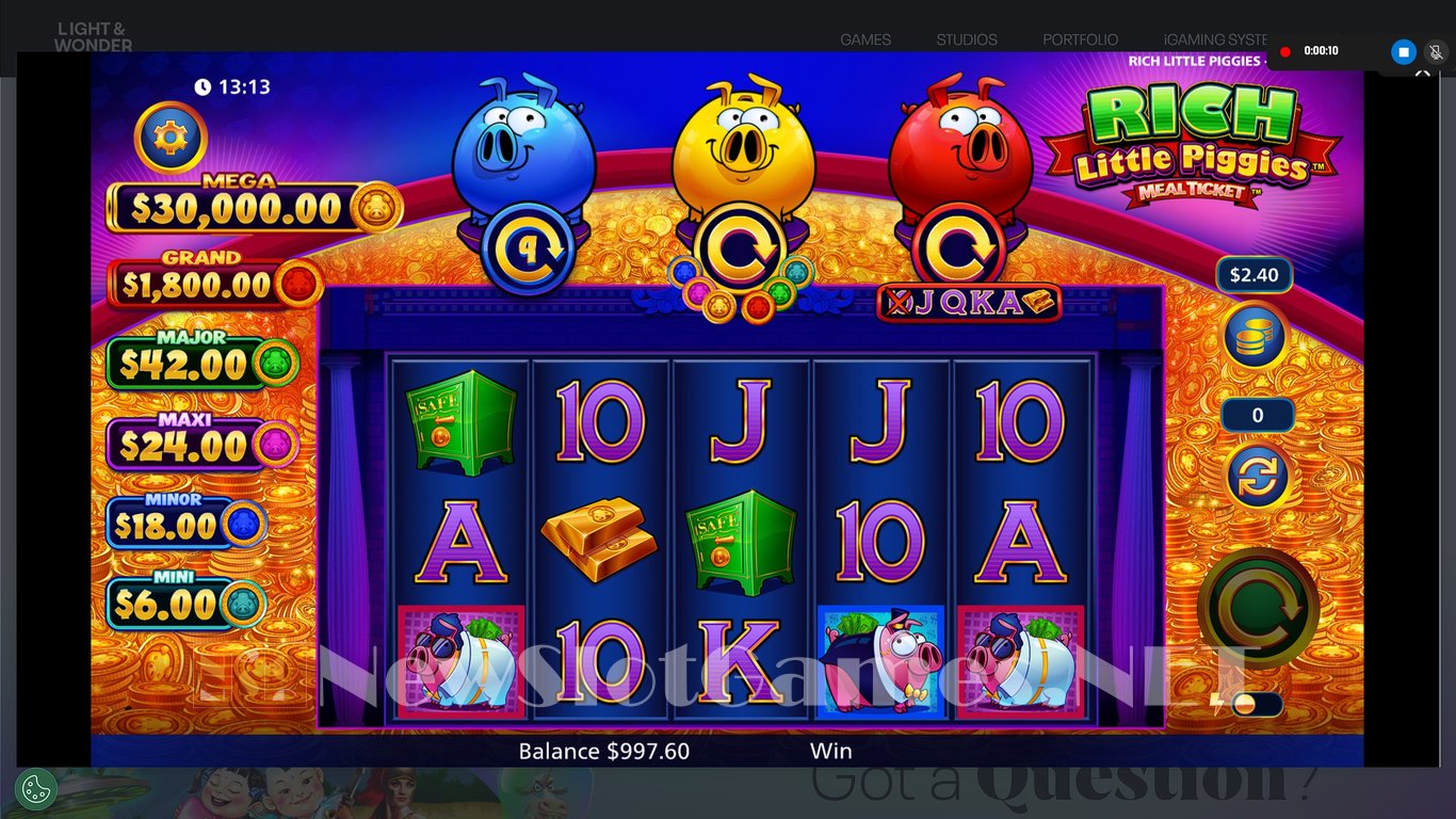 Rich Little Piggies Meal Ticket Slot Slot Image in Demo - pic. 2
