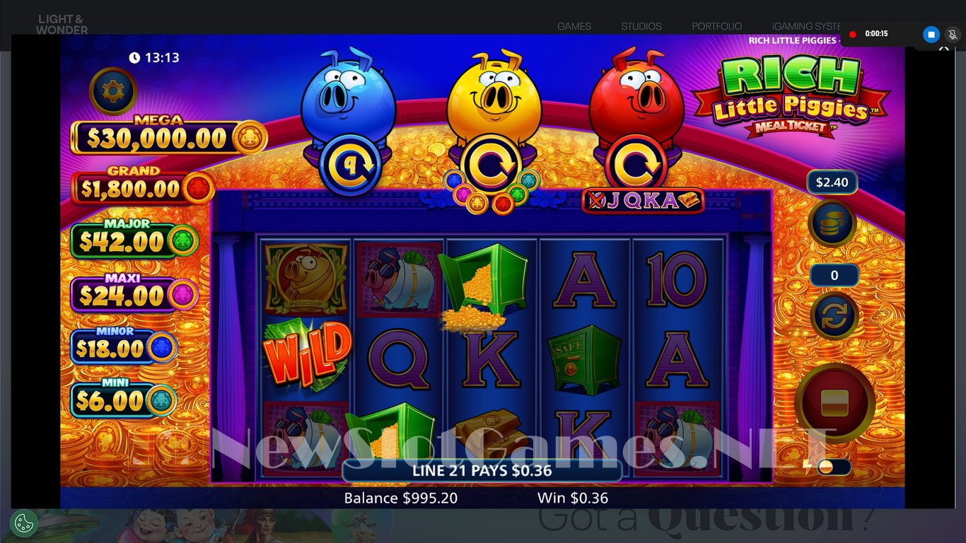 Rich Little Piggies Meal Ticket Slot Slot Image in Demo - pic. 3