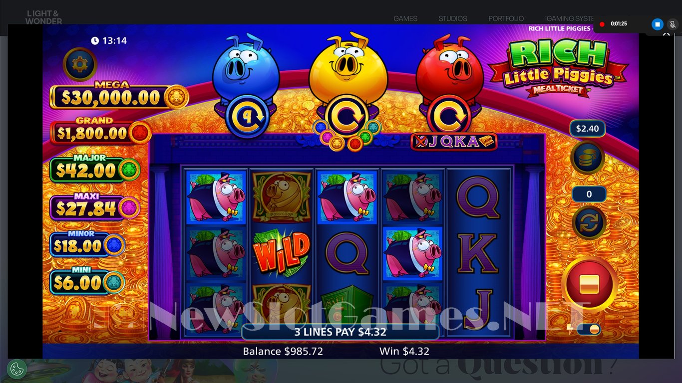 Rich Little Piggies Meal Ticket Slot Slot Image in Demo - pic. 9