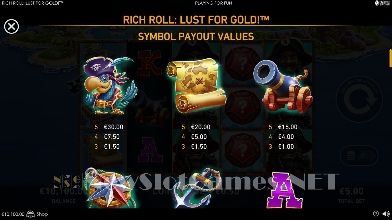 Rich Roll Lust For Gold Slot Slot Image in Demo - pic. 10