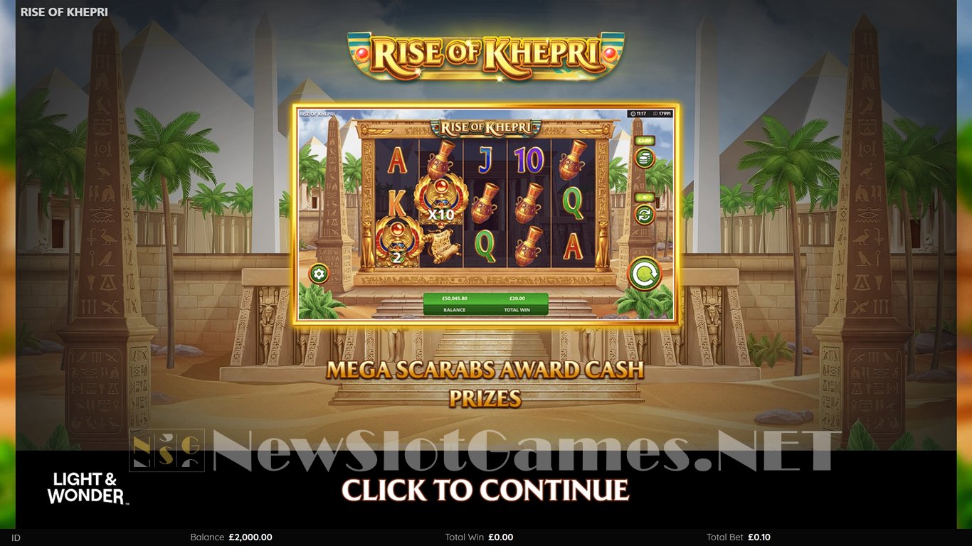 Rise of Khepri Slot Demo Image