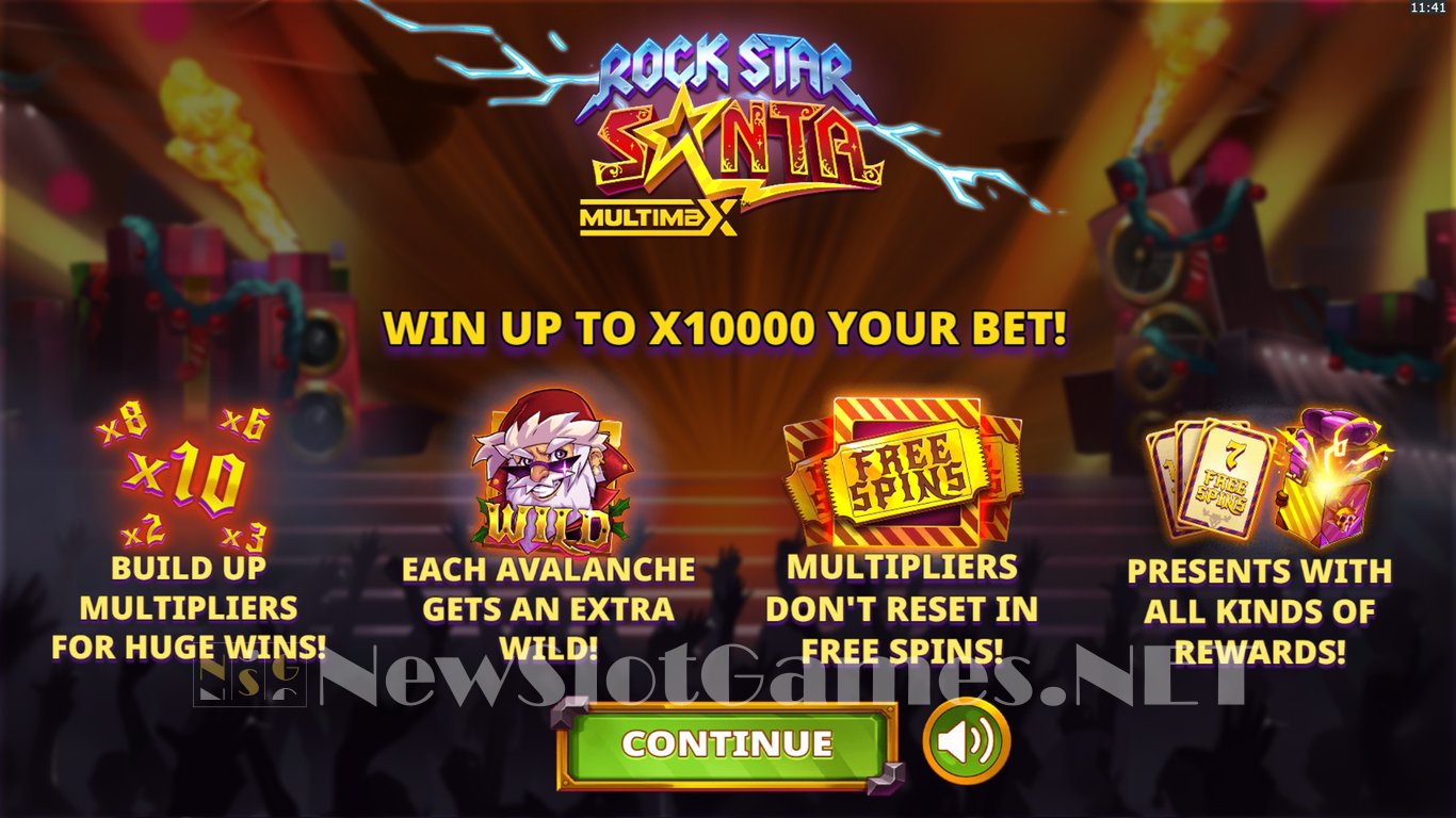 Rock Star Santa MultiMax Slot Demo Image