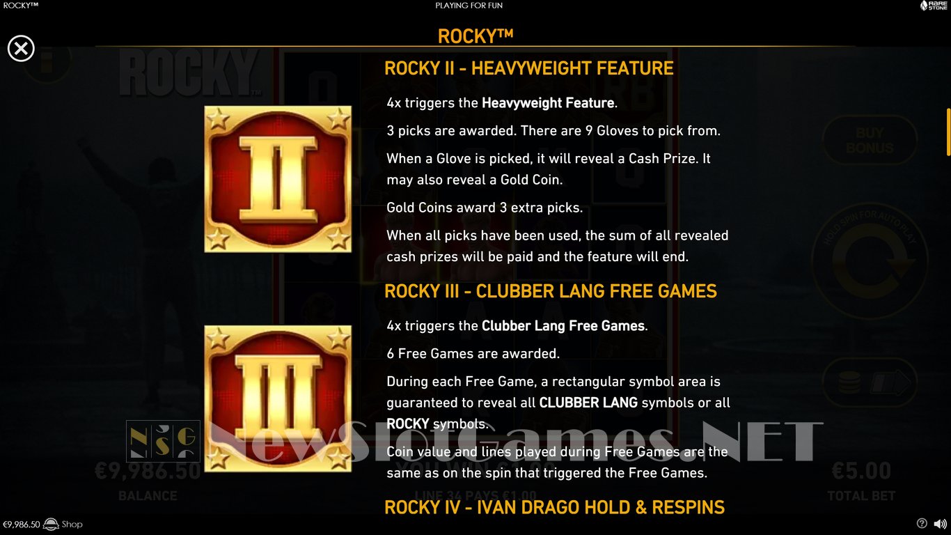 Rocky 2023 Slot Slot Image in Demo - pic. 6