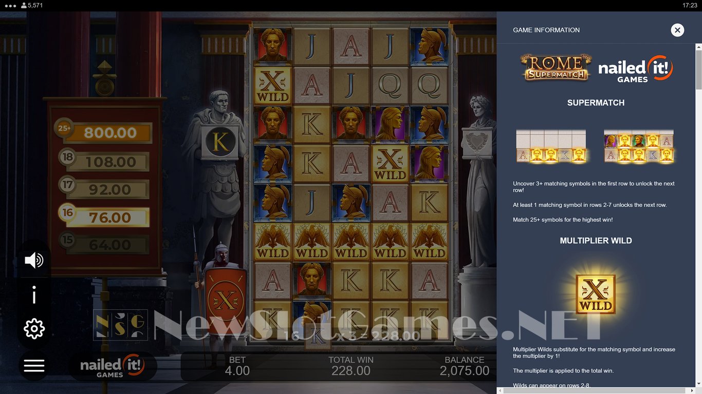 Rome Supermatch Slot Slot Image in Demo - pic. 14
