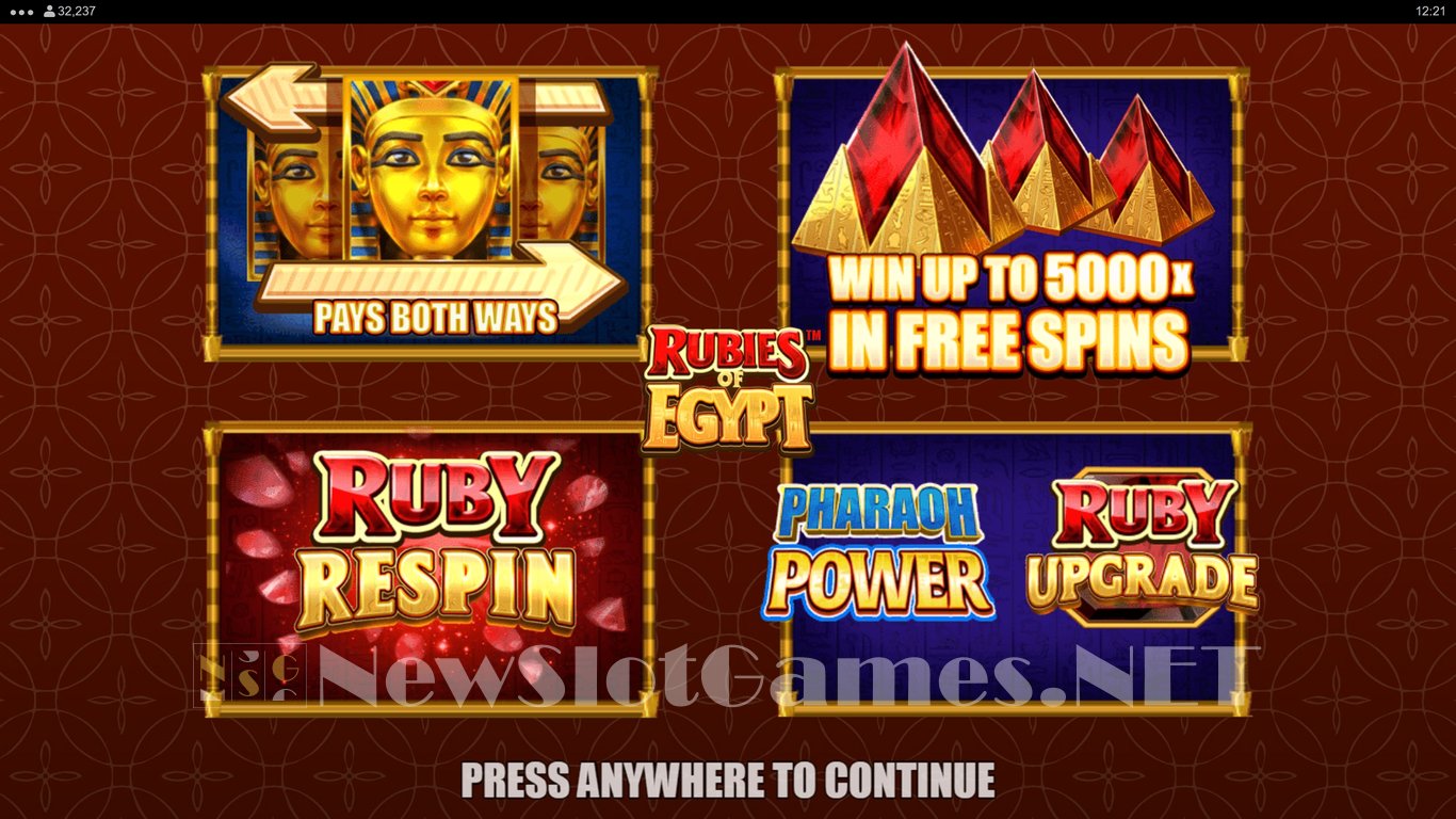 Rubies of Egypt Slot Demo Image
