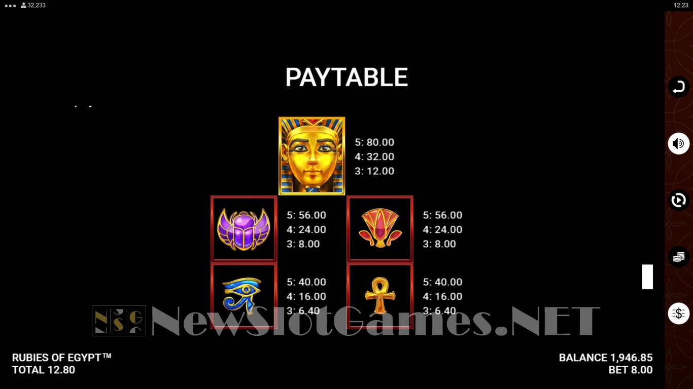 Rubies of Egypt Slot Slot Image in Demo - pic. 11
