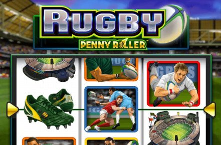 Rugby Penny Roller Slot Logo