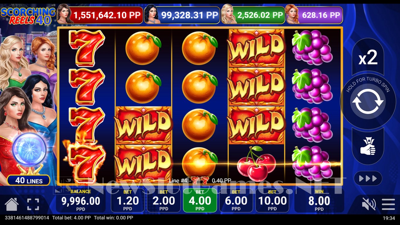 Scorching Reels 40 Slot Demo Image