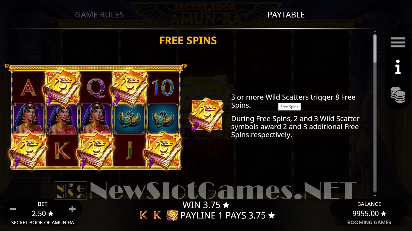 Secret Book of Amun Ra Slot Slot Image in Demo - pic. 7