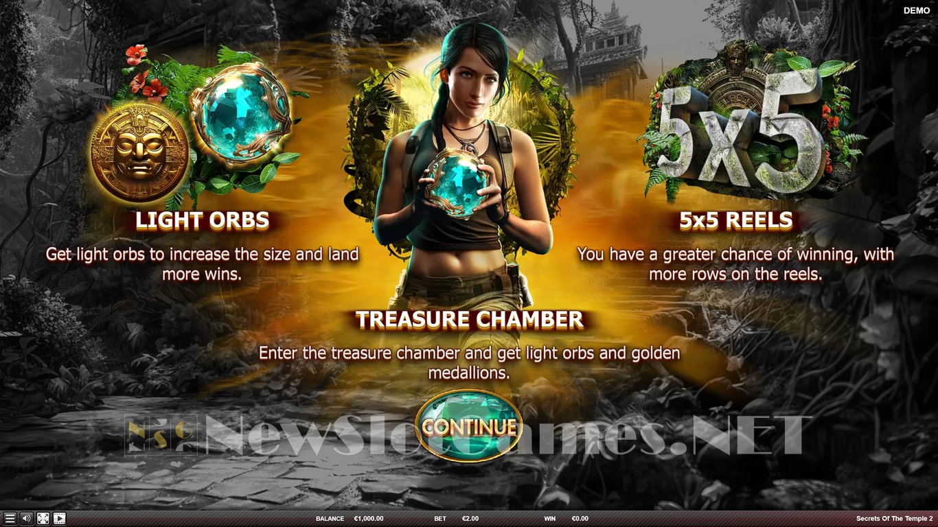 Secrets of the Temple 2 Slot Demo Image