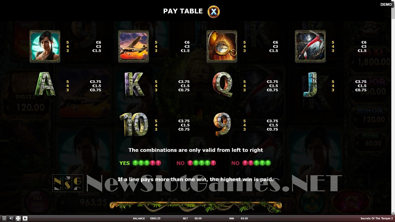 Secrets of the Temple 2 Slot Slot Image in Demo - pic. 6