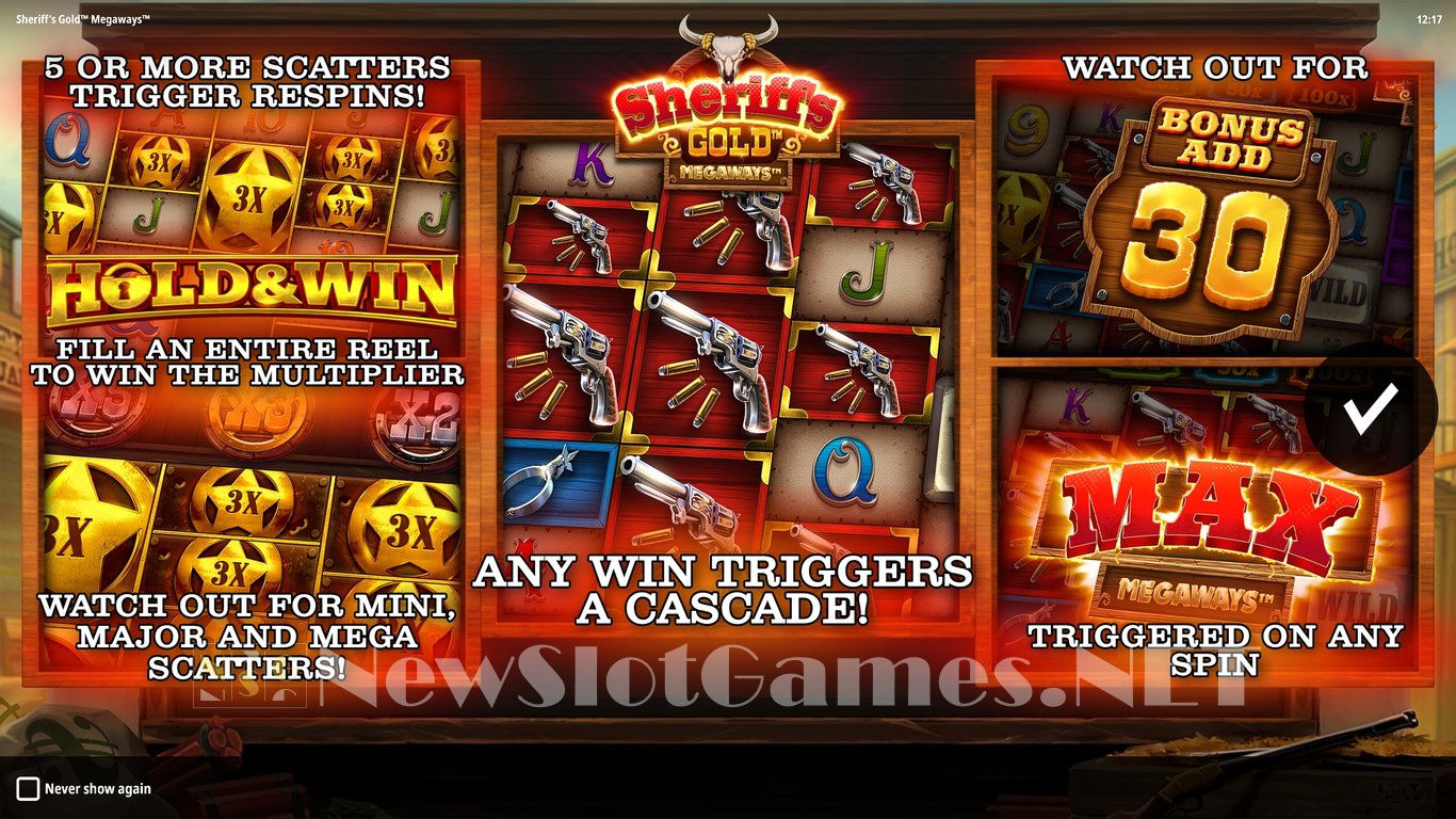 Sheriffs Gold Megaways Slot Demo Image