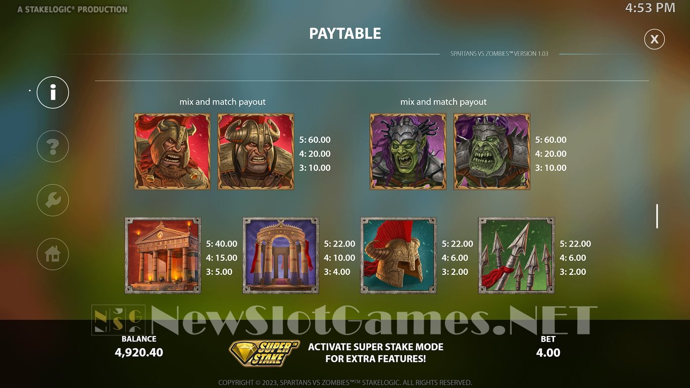 Spartans vs Zombies Slot Slot Image in Demo - pic. 10