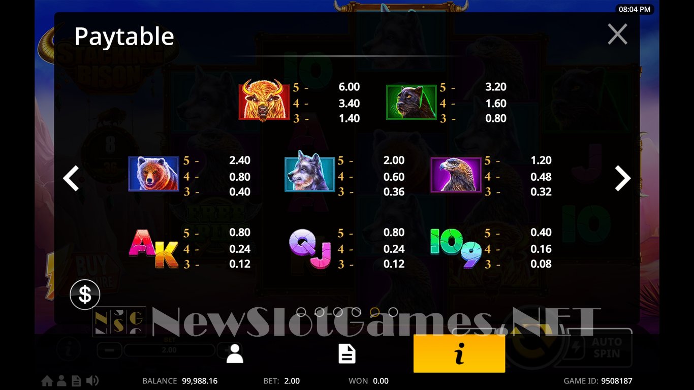 Stacking Bison Slot Slot Image in Demo - pic. 10
