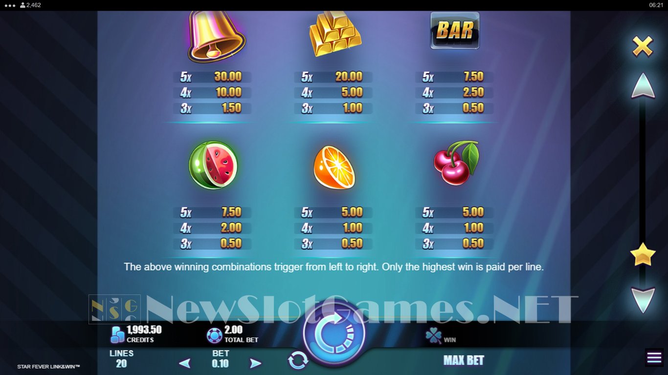 Star Fever Link and Win Slot Slot Image in Demo - pic. 11