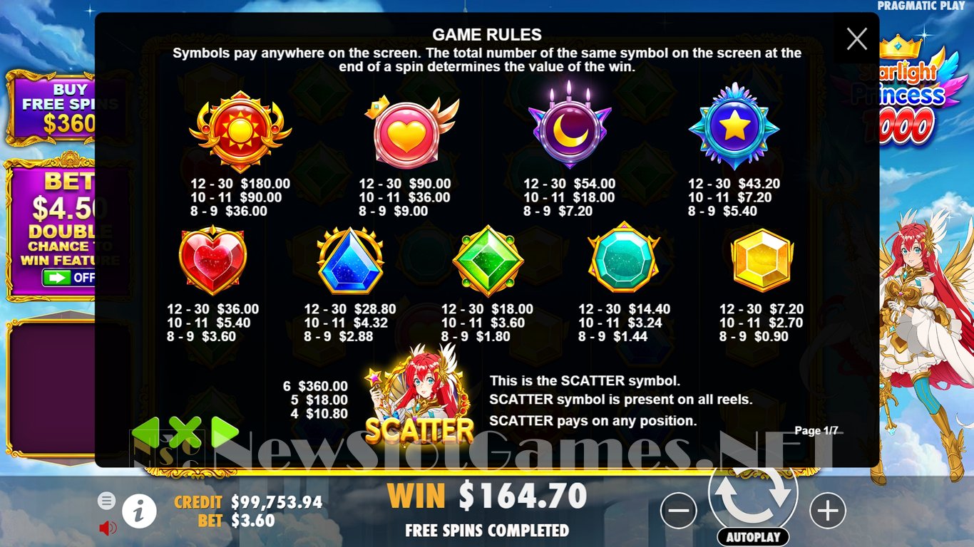 Starlight Princess 1000 Slot Slot Image in Demo - pic. 19