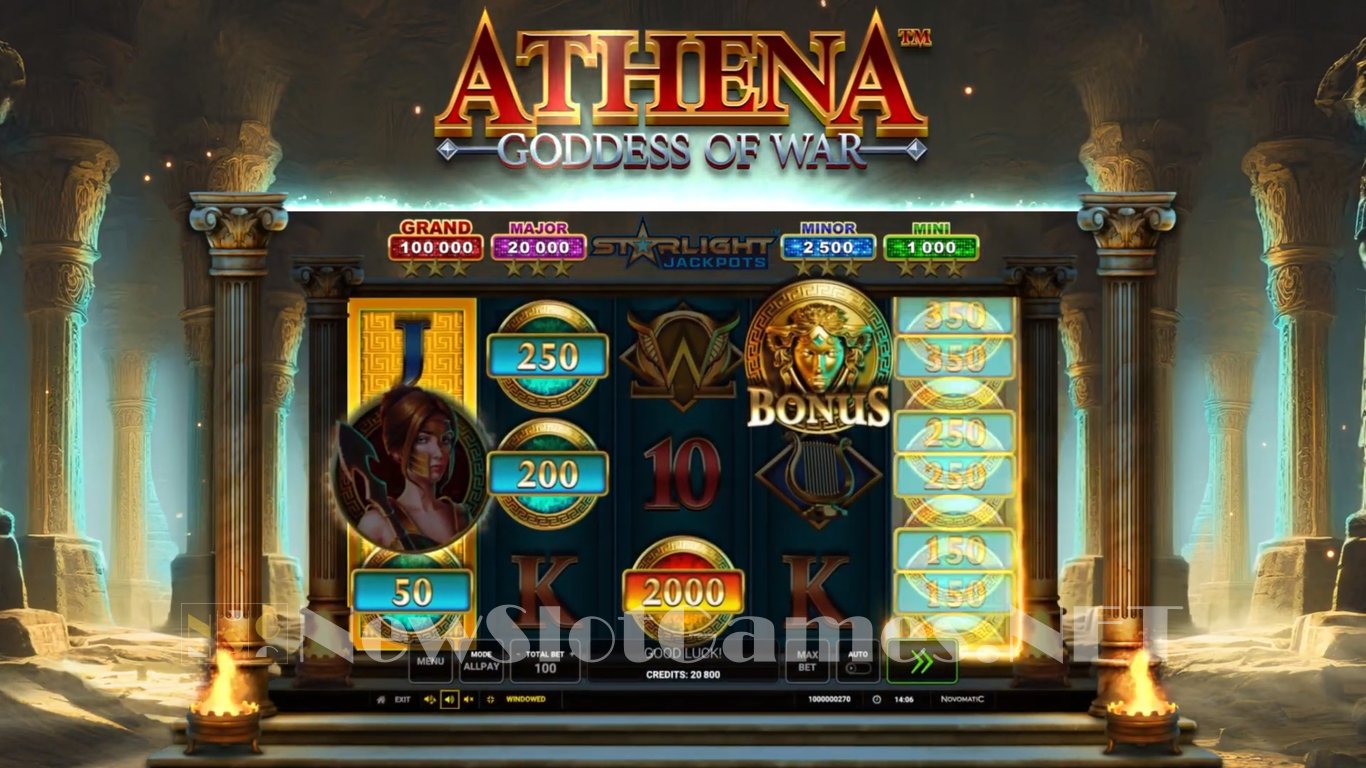 Starlight Prizes Athena Goddess of War Slot Demo Image