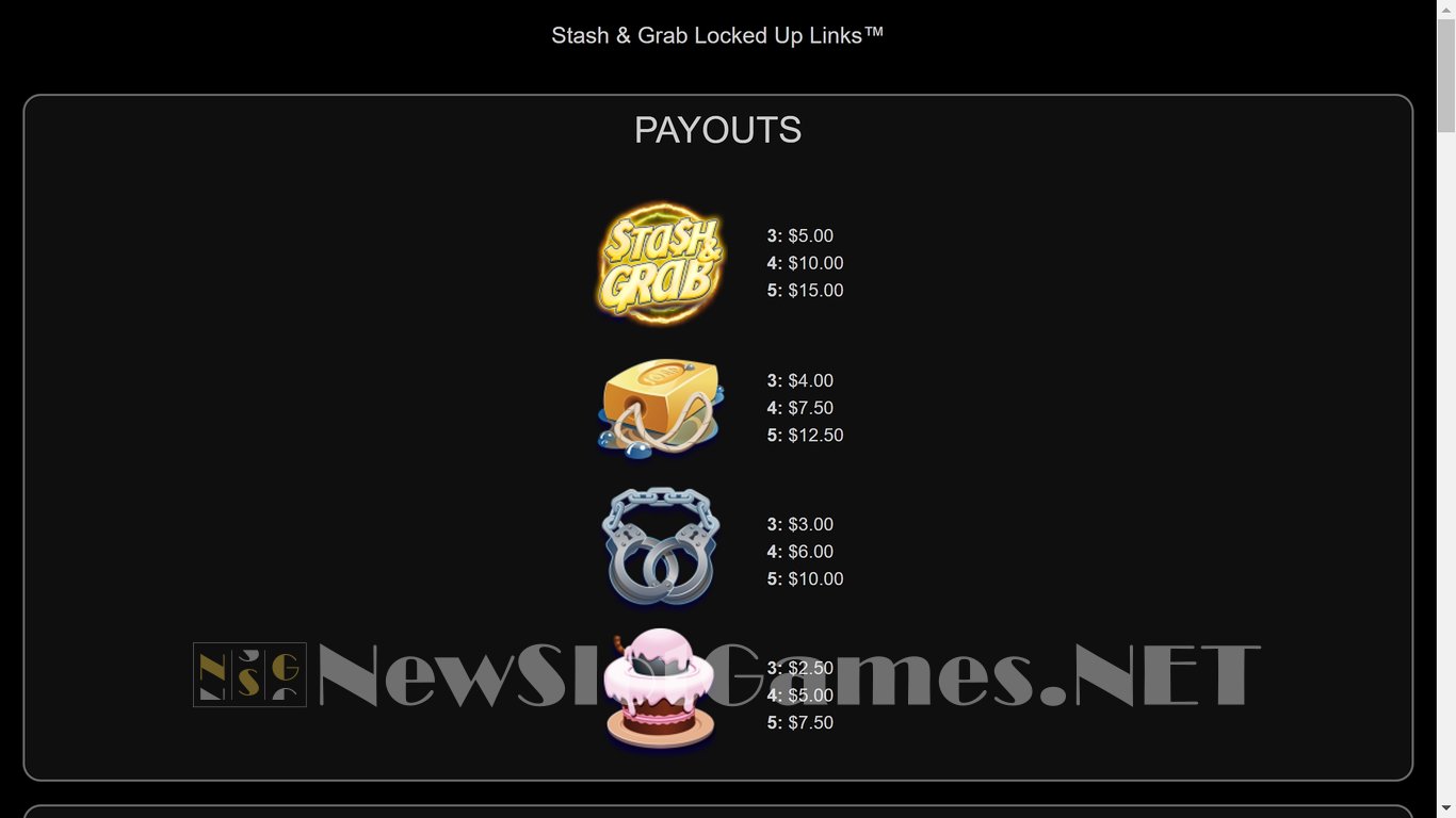 Stash & Grab Locked Up Links Slot Slot Image in Demo - pic. 12