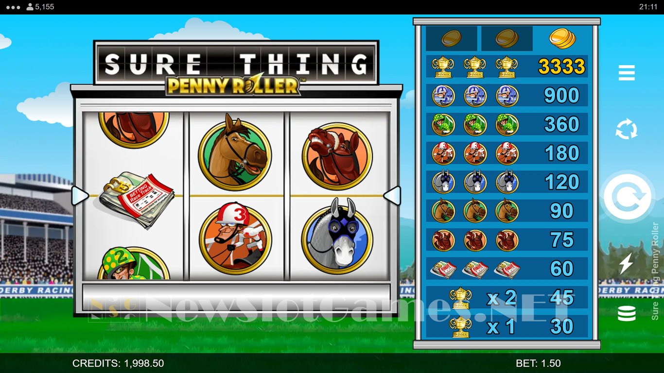 Sure Thing Penny Roller Slot Slot Image in Demo - pic. 2