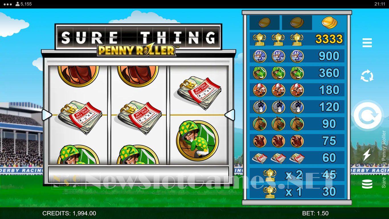 Sure Thing Penny Roller Slot Slot Image in Demo - pic. 4