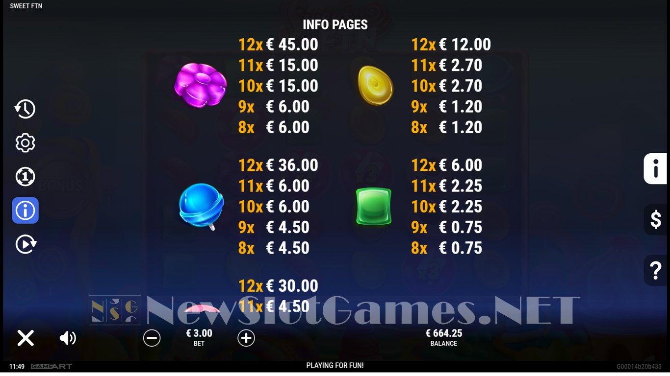 Sweet FTN Slot Slot Image in Demo - pic. 10