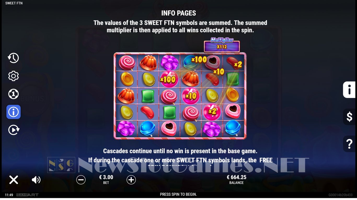 Sweet FTN Slot Slot Image in Demo - pic. 8