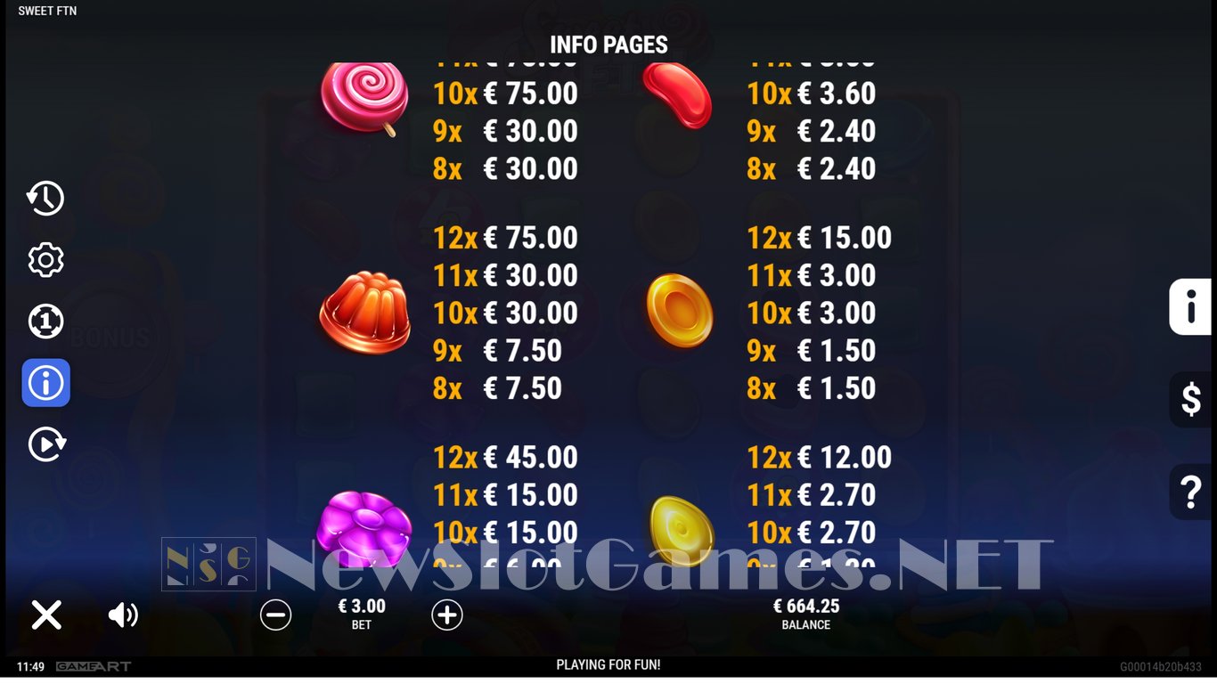 Sweet FTN Slot Slot Image in Demo - pic. 9