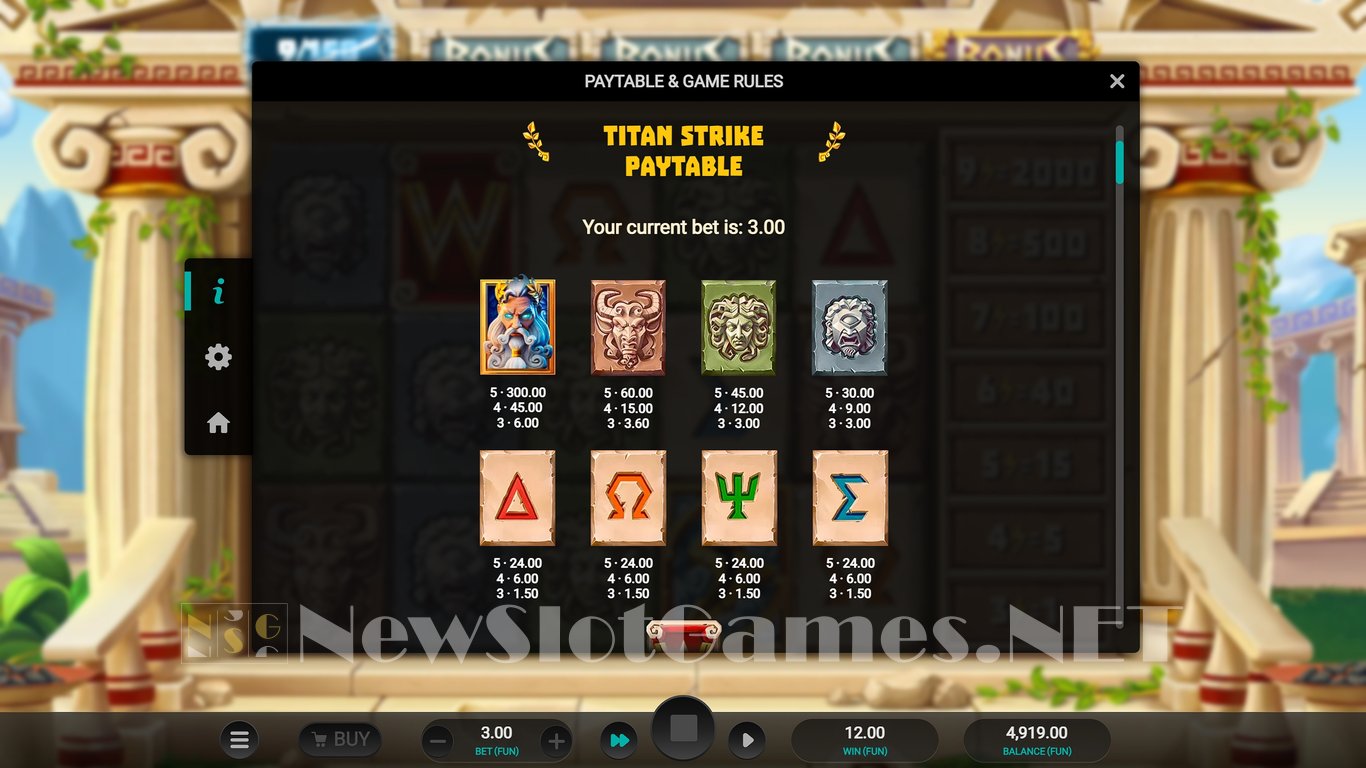 Titan Strike Slot Slot Image in Demo - pic. 8