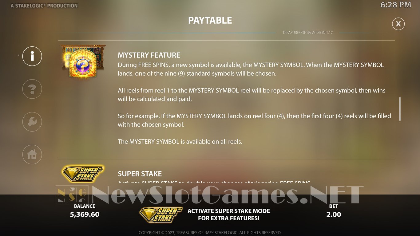 Treasures of Ra Slot Slot Image in Demo - pic. 11