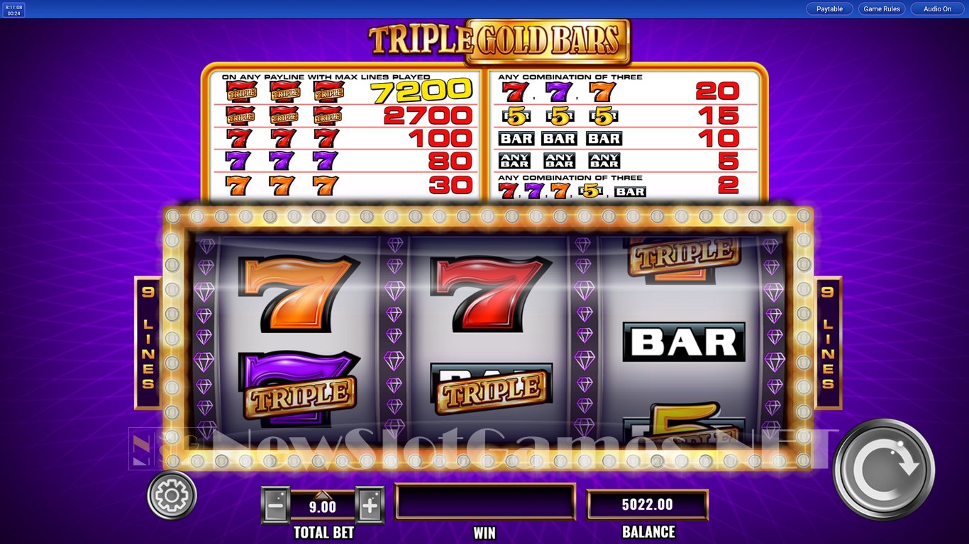 Triple Gold Bars Slot Slot Image in Demo - pic. 3