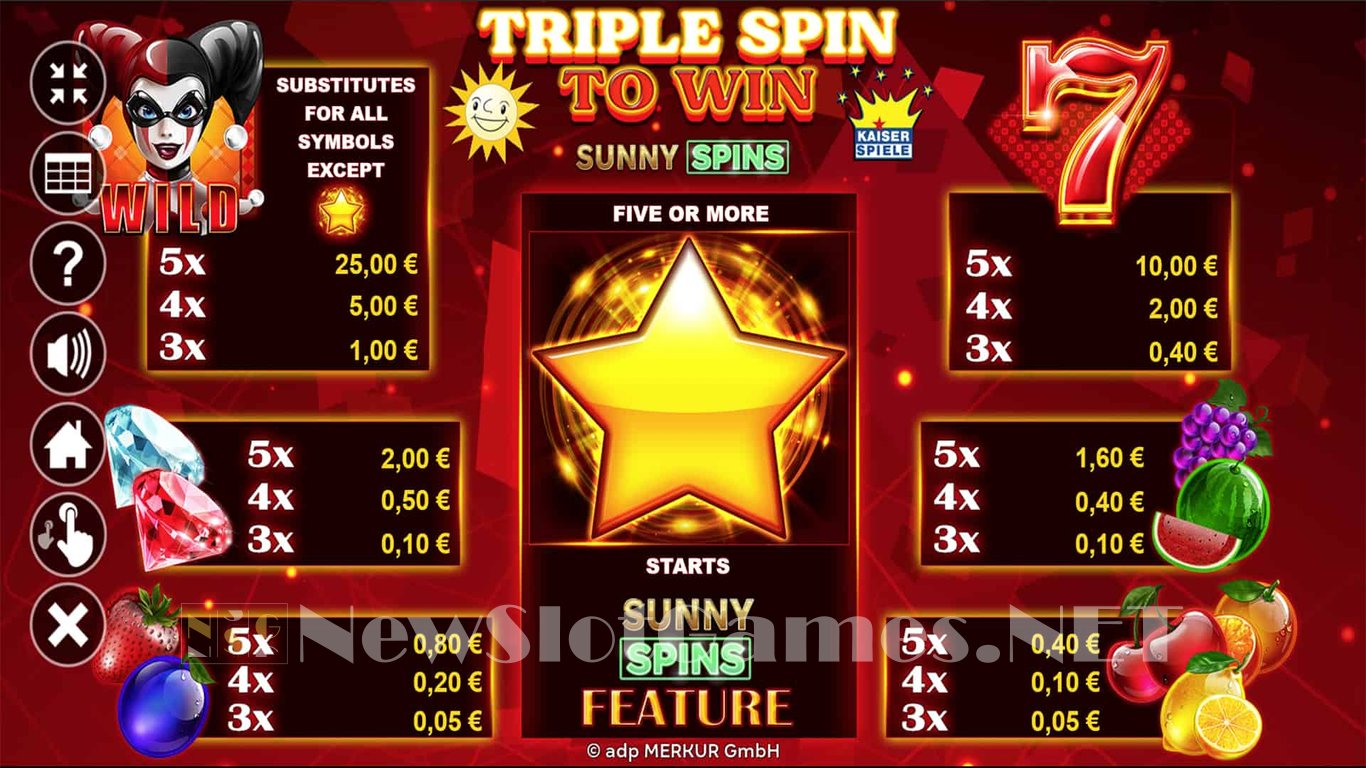 Triple Spin to Win Slot Demo Image