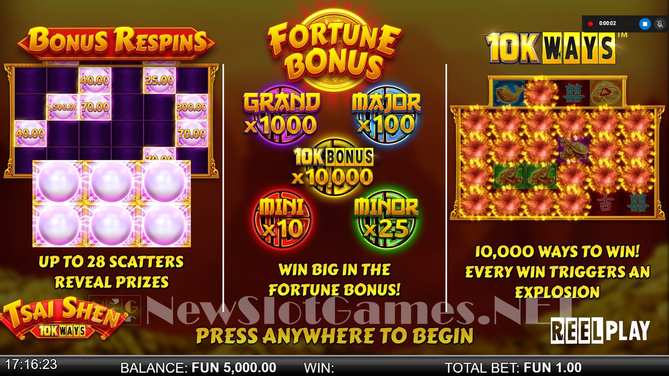 Tsai Shen 10k Ways Slot Demo Image