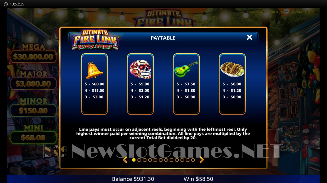 Ultimate Fire Link Olvera Street Slot Slot Image in Demo - pic. 14