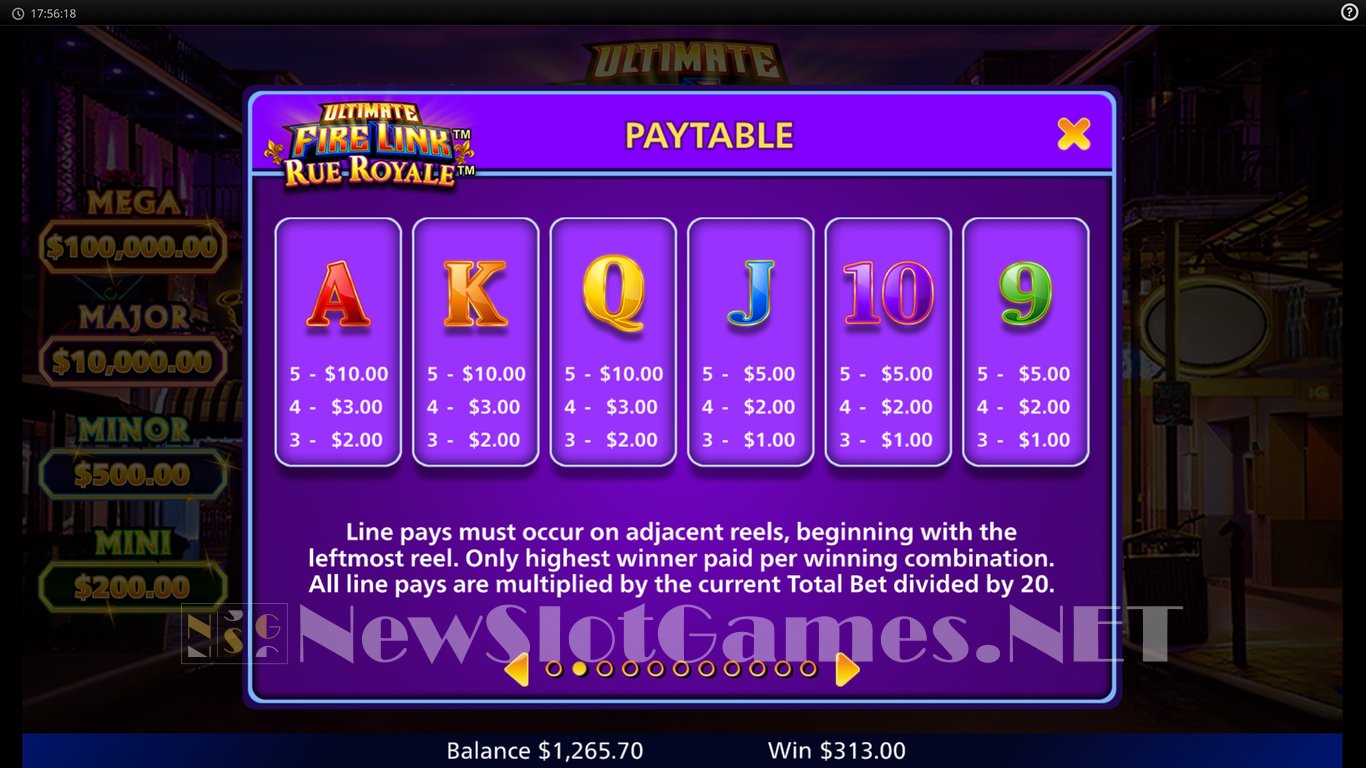 Ultimate Fire Link Rue Royale Slot Slot Image in Demo - pic. 14
