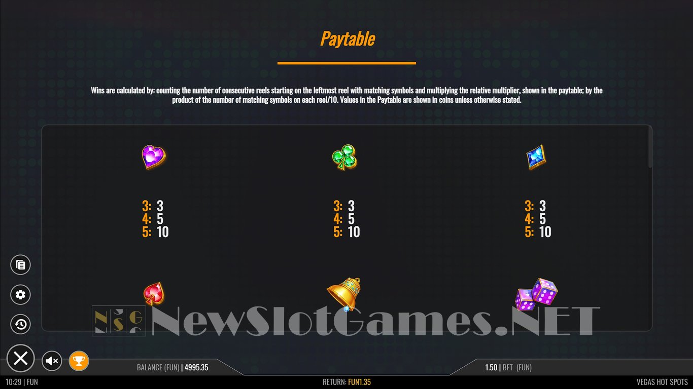 Vegas Hot Spots Slot Slot Image in Demo - pic. 7