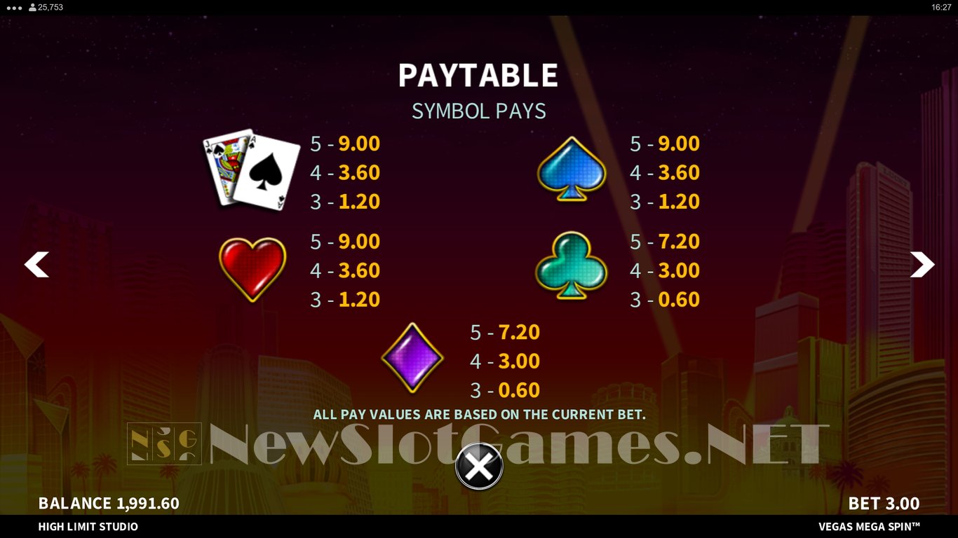 Vegas Mega Spin Slot Slot Image in Demo - pic. 14