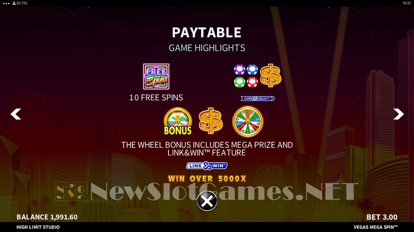 Vegas Mega Spin Slot Slot Image in Demo - pic. 8