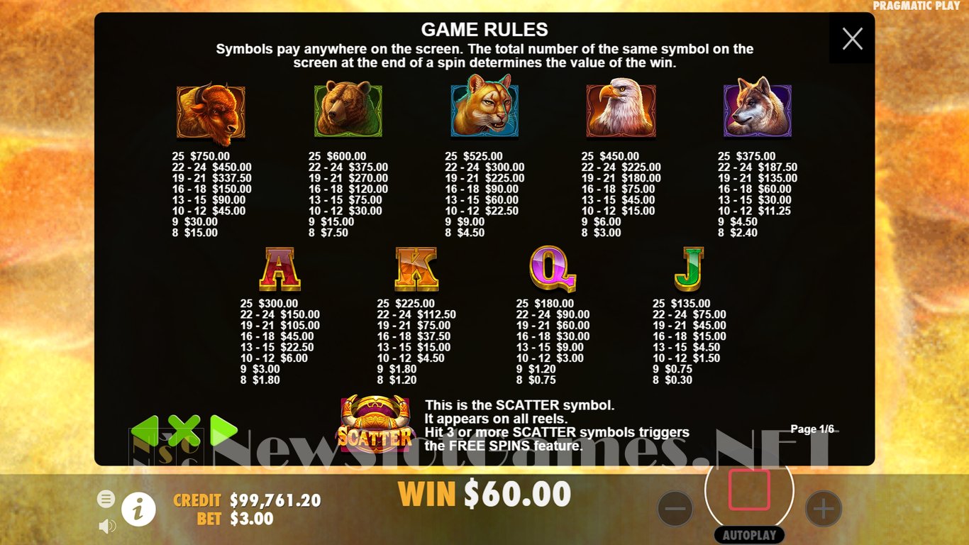 Wild Bison Charge Slot Slot Image in Demo - pic. 12