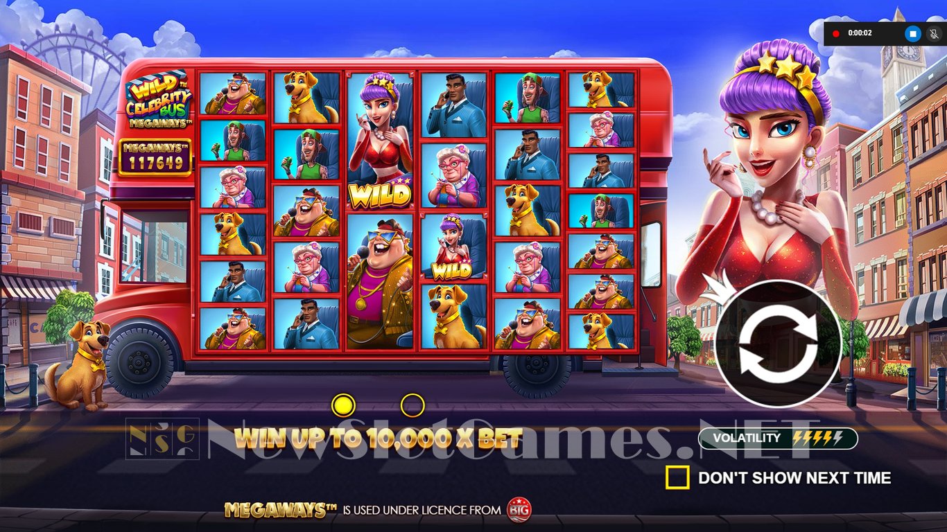 Wild Celebrity Bus Megaways Slot Demo Image
