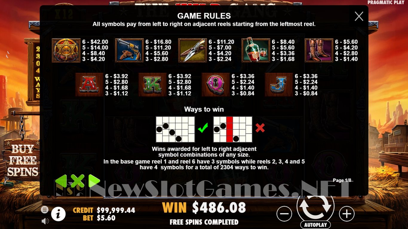 The Wild Gang Slot Slot Image in Demo - pic. 9