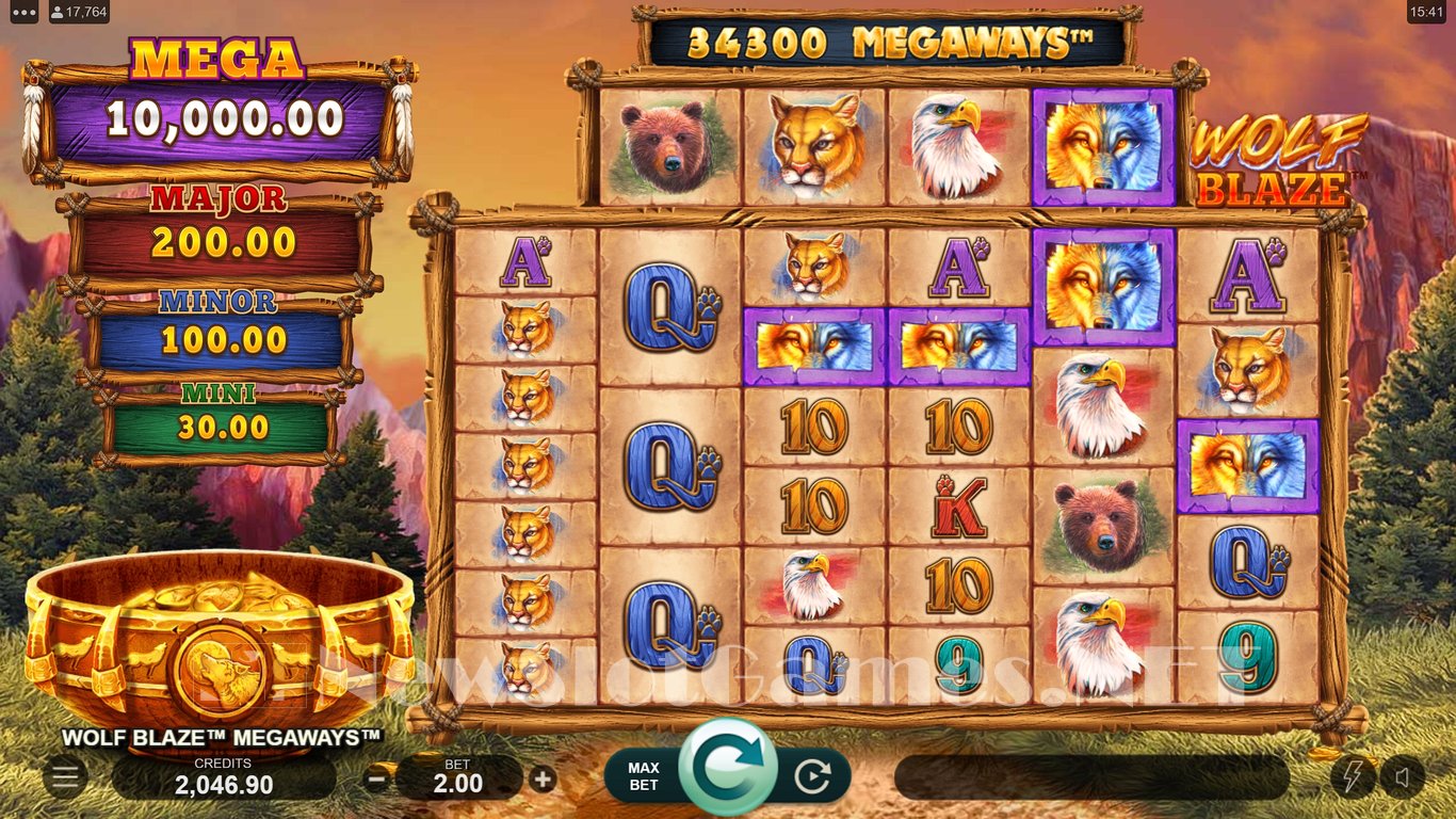 Wolf Blaze Megaways Slot Demo Image