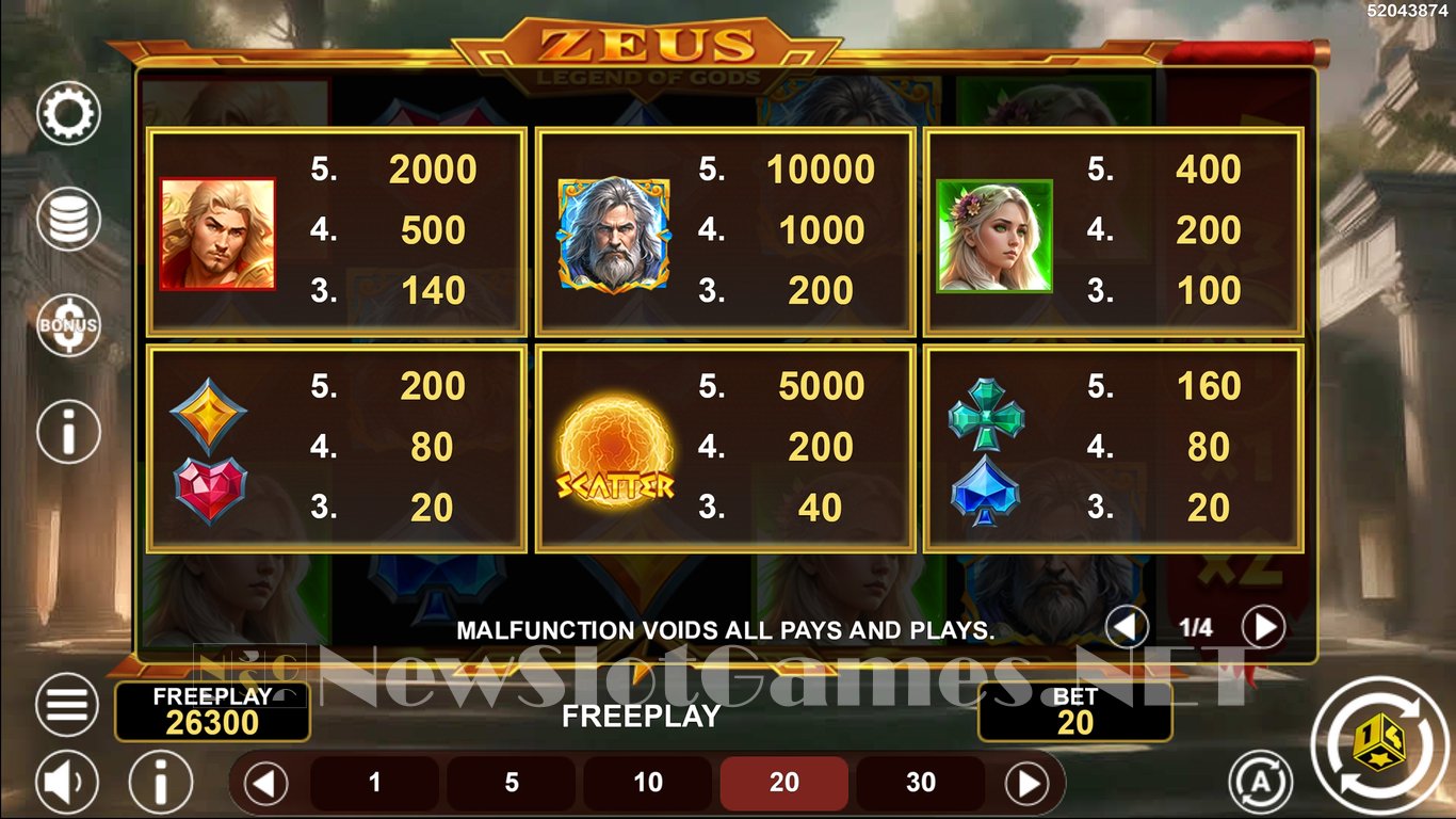 Zeus Legend of Gods Slot Slot Image in Demo - pic. 9