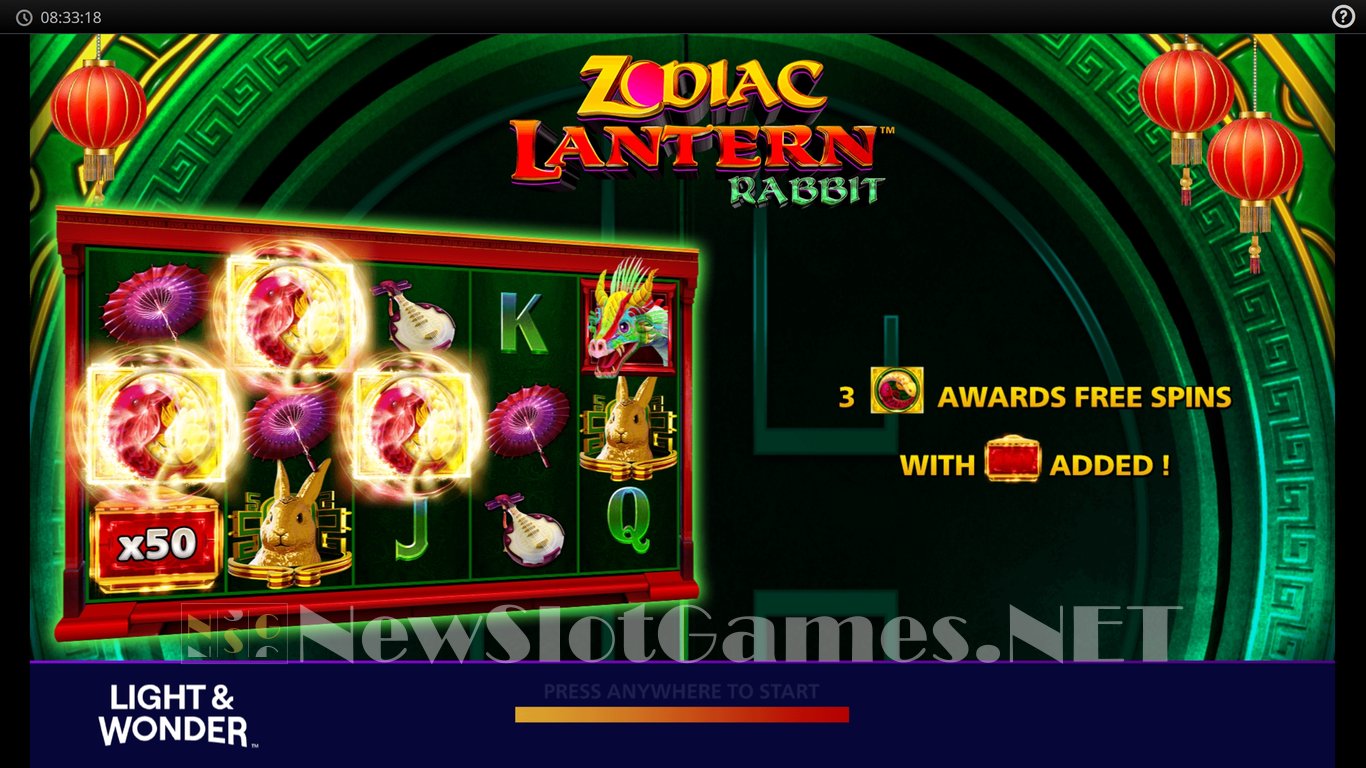 Zodiac Lantern Rabbit Slot Demo Image