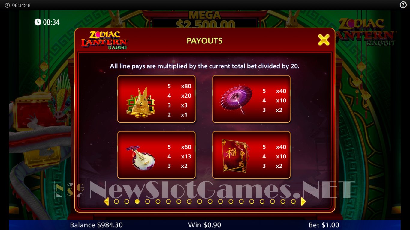 Zodiac Lantern Rabbit Slot Slot Image in Demo - pic. 8
