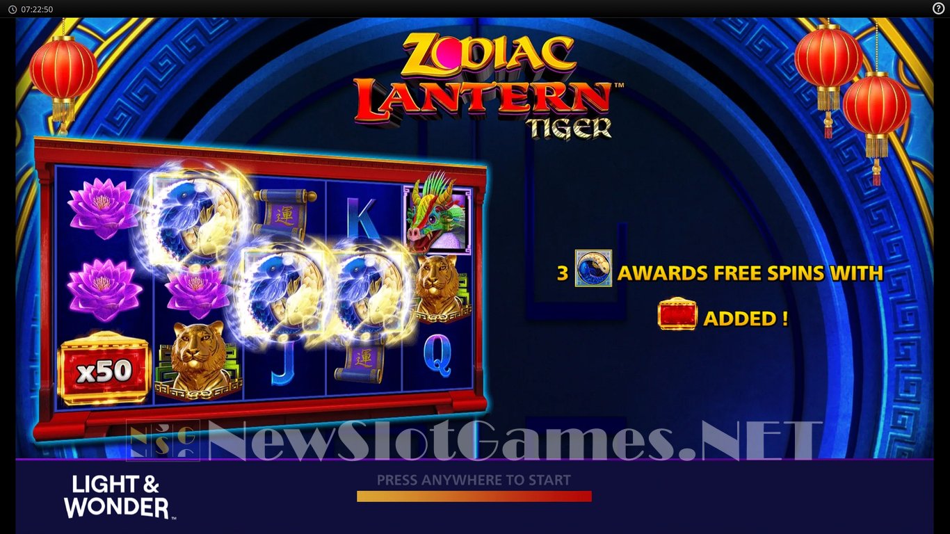 Zodiac Lantern Tiger Slot Demo Image